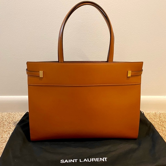 **SOLD** Saint Laurent Medium Manhattan Brick Leather Tote - Picture 4 of 12